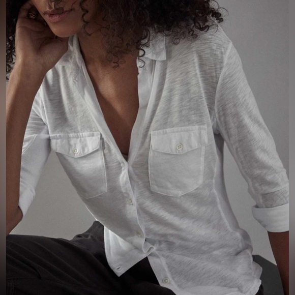 Classic white James Perse cotton button down - Picture 9 of 9